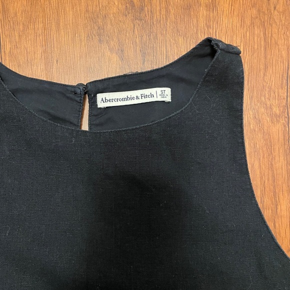 Abercrombie & Fitch High-Neck Linen-Blend Dress - Picture 3 of 6